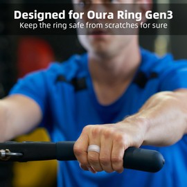 Wawoday Silicone Ring Protector for Oura Ring Gen 3 - Elastic Cover for Working Out (Clear, M (11/12/13))