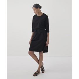 Pact Organic Cotton Women's Relaxed Tie Waist Dress Black