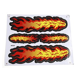 uxcell Fire Flame Pattern Stick-on Decorative Ornament Sticker Decal for Auto Car