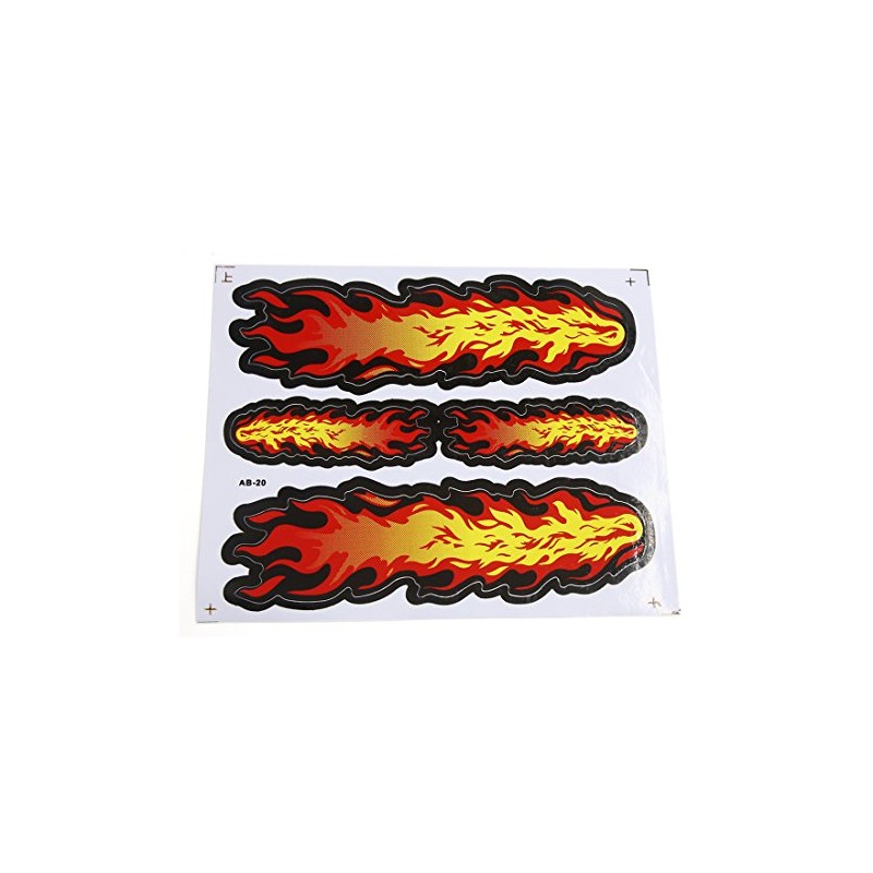 uxcell Fire Flame Pattern Stick-on Decorative Ornament Sticker Decal for