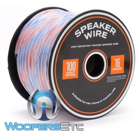 100 Foot Spool True 16 Gauge High Definition Twisted Speaker Wire
