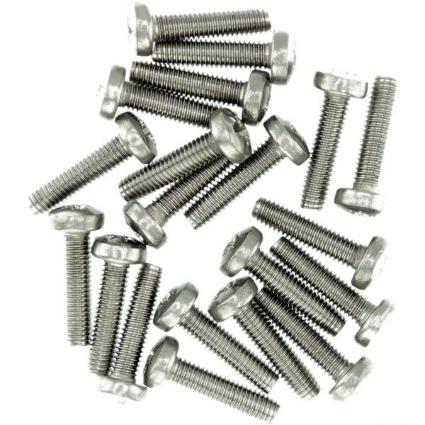 M2.5 (2.5mm x 5mm) Pozi Pan Thread Rolling Screw - Stainless Steel (A2) (Pack of 20)