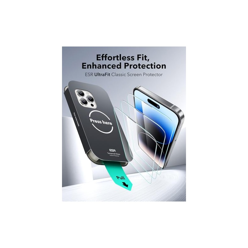 ESR - Protector de visualización para iPhone 14 Pro Max,