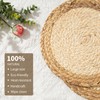 10PC 15-inch Large Round Hand-Woven Natural Placemats | Boho Rustic