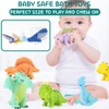12PCS Dinosaur Bath Toys Mold Free Baby Bath Toys for