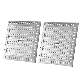 USAHANKE Drain Hair Catcher for Bathroom Sink,4.8" Stainless Steel and Silicone Shower Drain Covers Suitable for Drains and Bathroom Floors 2 Pack (2, Gray)