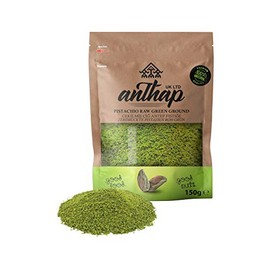 Anthap Antep Pistachio Raw Boz Green Ground, Premium Quality Antep Pistachios, Vibrant Boz Green Color, Finely Ground for Versatile Use, 100% Natural & Raw, Perfect for Desserts & Pastries, 150g