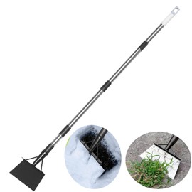 Multifunctional Garden Cleaning Shovel, 59" Adjustable Handle, Heavy-Duty Stainless Steel Tool for Weeding, Lawn Edging, Snow Shoveling, and Ice Scraping