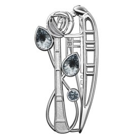 CHARLES RENNIE MACKINTOSH Silver Brooch - Nairn. Jewellery gift box included. 384
