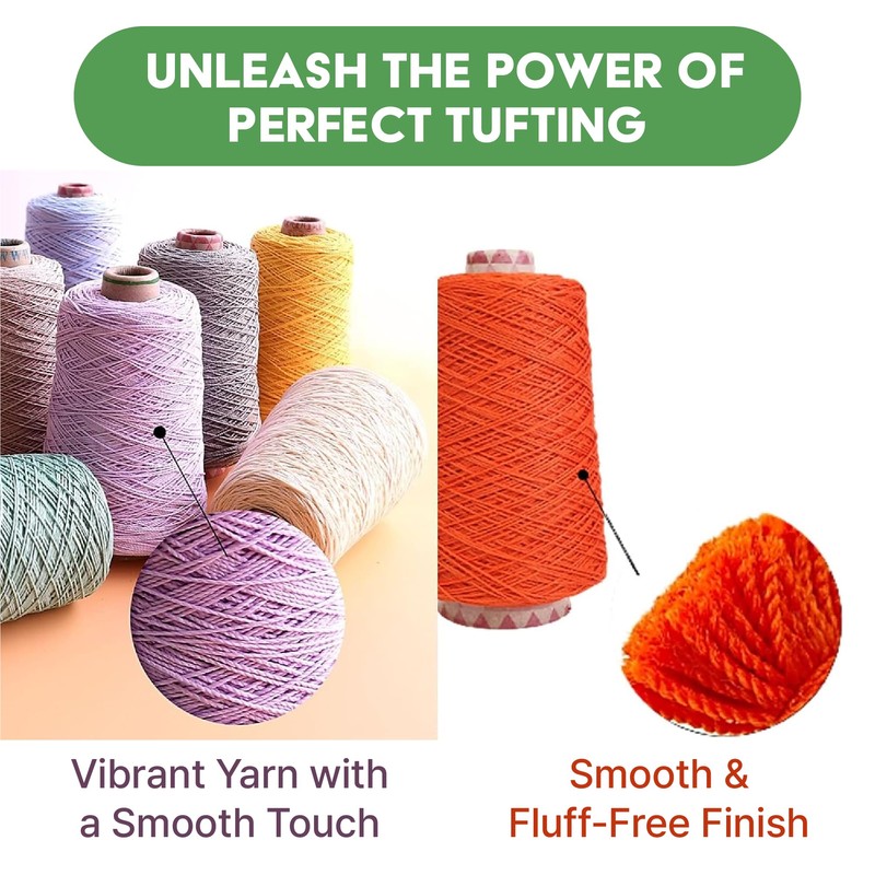 And-et 45 Vibrant Colors Tufting Nylon Yarn Pack - Ideal