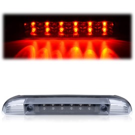 PIT66 LED 3rd Brake Light, Compatible with 01-04 Nissan Frontier Pickup Third Brake Stop Lamp Light Clear Lens Black Housing