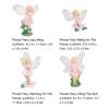 4Pcs Flower Fairies Figurines Statue Garden Home Ornament Resin Model