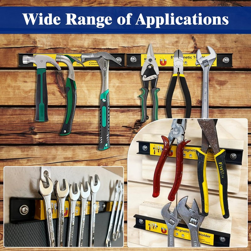 UCINNOVATE 8” Magnetic Tool Holder Strip, Heavy Duty Magnetic Tool