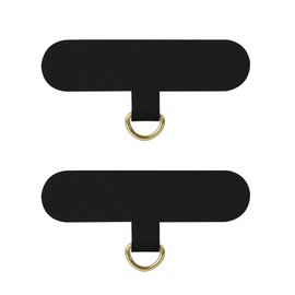 takyu Phone Tether Tab, 2 Pack Universal Phone Safety Tether Connector Without Adhesive Compatible for Most Smartphones (Black)