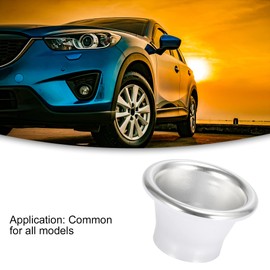 ACROPIX 2.5 Inch Car Bellmouth Velocity Stack Adapter Air Intake Turbo Horn Air Inlet Decorative Cover Silver Tone - Pack of 1