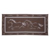 Stylish Camping GH8187 Brown/White 8' x 18' Galloping Horses Mat,