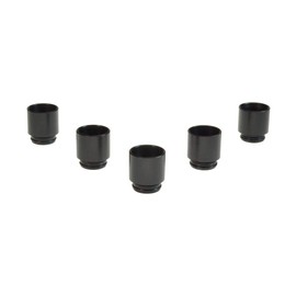 Armerah Top Hat 810 Drip Tip eCig Mouthpiece Short/Extra-Wide POM Black 5 Pack