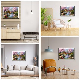 DAERLE Landscapes Diamond Painting Kits for Adults, Kids, 5D Paradise Garden Diamond Painting Kits, Lovely Countryside DIY Full Drill Diamond Art Painting Picture Diamond Dots for Home Decor 40x30cm