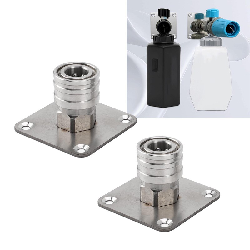 2Pcs Pressure Washer Foam Cannon Holder 1/4inch Quick Connect Stainless
