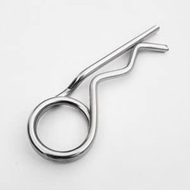 7mm Cotter Pins R Clips (Pack of 3) Large Double Winded Spring Clip Pin for Holding the Bolts, Clevis in Place - Zinc Plated Heavy Duty Certified Standart DIN 11024