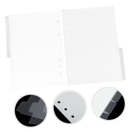 12Pcs Translucent Tab Dividers for Binders Index Classified Labels with Six Holes for Organizing Notes Documents and Office Supplies