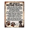 MY DOG'S BEDTIME PRAYER RETRO STYLE METAL TIN SIGN/PLAQUE (BLACK