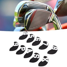 Pack of 10 Golf Iron Headcover Golf Club Head Cover Golf Club Protective Case (Black and White)