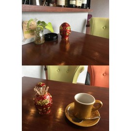 Bonendo Toothpick Case One Push Floral Tabletop Automatic Toothpick Holder Plastic Stylish Decoration (Red)