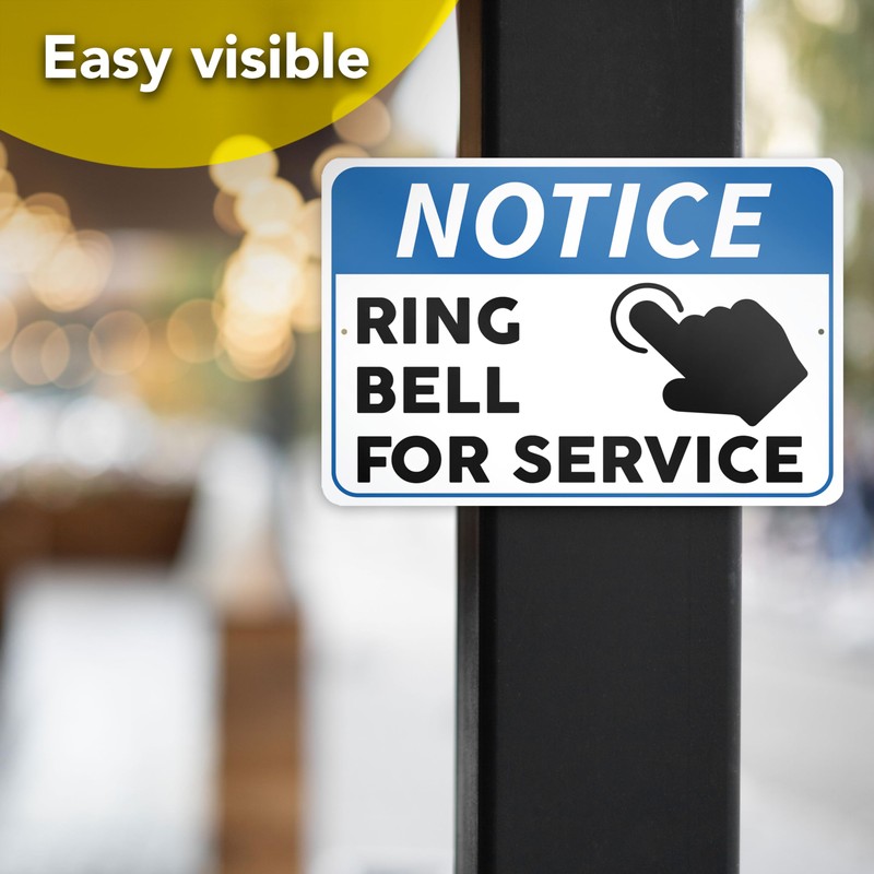 2 PC Ring Bell for Service Signs - 7x10 inches