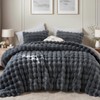 YIKUSH YIKUSH Fluffy Comforter Set Queen - Super Soft Dark