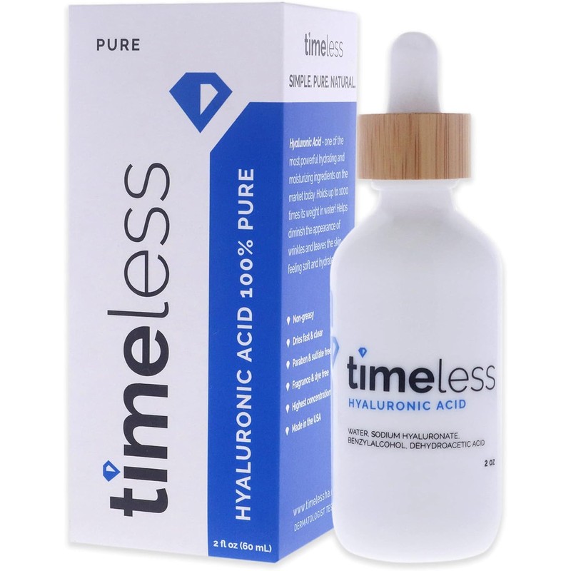 Timeless Hyaluronic Acid 100 Percent Pure Serum Unisex 2 oz