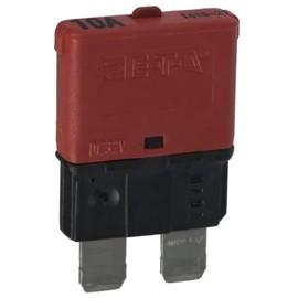 E-T-A Circuit Protection and Control 1610-21-10A , Circuit Breaker; Therm; Push; Cur-Rtg 10A; Socket; 1 Pole; Vol-Rtg 28VDC; Blade Snap