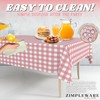 ZIMPLEWARE Premium Pink Gingham Checkered Plastic Table Cloth Disposable (6