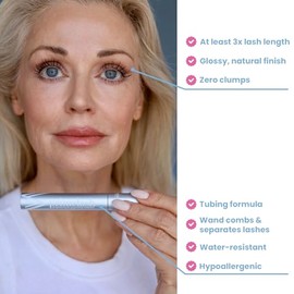 Máscara Prime Prometics PrimeLash para Mujeres Mayores – Voluminizadora, Increíble Longitud en 2 Capas – Permanece Todo el Día, Sin Grumos, Hipoalergé