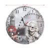 Wall Clock Antique Non Ticking Round Wall Clock Wooden Arabic