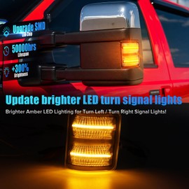 LUDARM LED side Mirror Marker light Compatible with 2008-2016 F250 F350 F450 F550 super duty Switchback Amber Driving Parking Light Amber Turn Signal Light 2PCS Clear Lens