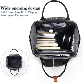 YIORMIOR School Backpack Boys Girls Teenagers Backpack Men Women Laptop Backpack Daypacks for 15.6 Inch Laptop, black