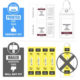 Cruise On NCL Cruise Luggage Tag Holder (4 Pack) – Fits Printed Norwegian Ship Tags – 2025 & 2026 Cruise Essentials – Clear, Durable & Waterproof Luggage Tags for Smooth Sailing