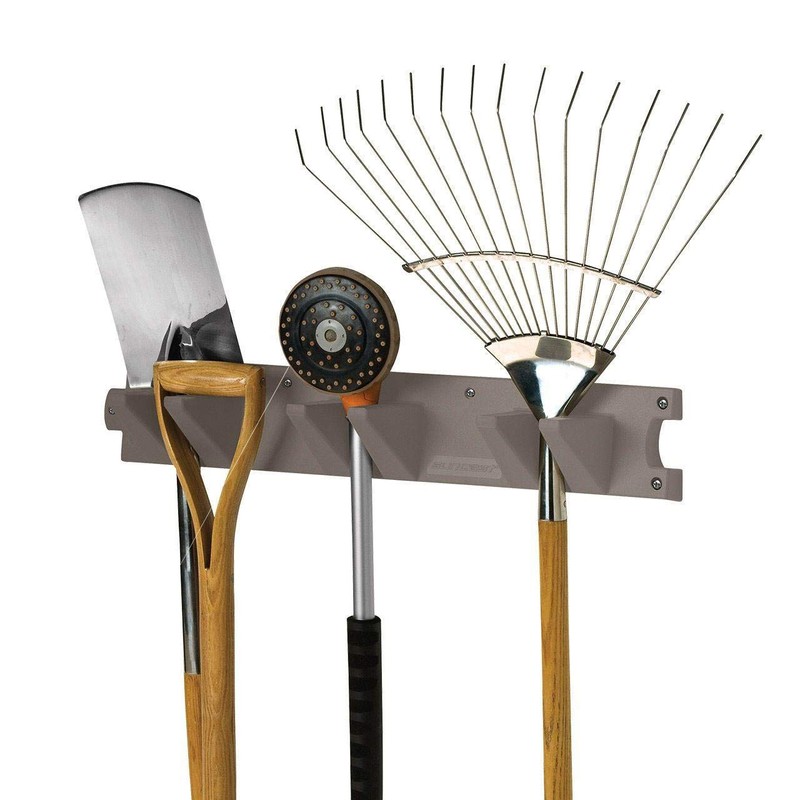 Suncast Wall Stud Mounted Garden Tool Hanger Organizer for Garage