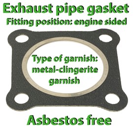 AERZETIX - C66995 - Gasket, Exhaust Pipe - Engine Side Assembly - Compatible with Numbers OE 155 253 115, 1J0 253 115L, 1J0 253 115S