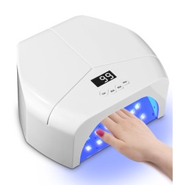jutyum 298W LED UV Lampe, LED UV Lampe nägel, Nagel Lampe mit 4 Timern, LCD-Display, Sensor, Abnehmbarer Basis, UV Lampe für Gelnägel, Nageltrockner, LED Nagellampe,UV Lampe für Shellac Nägel, Weiß