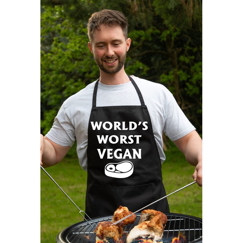 Print4U World's Worst Vegan Funny BBQ Baking Cooking BBQ Apron