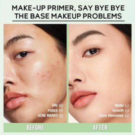 Green Color Corrector Primer for Redness & Blemishes – Hydrating Face Primer to Balance Skin Tone, Minimize Pores, and Extend Makeup Wear. Anti-Redness, Long-Lasting Grip for Flawless Coverage