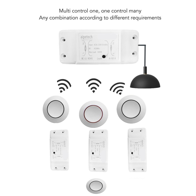 433Mhz Wireless Smart Switch 3 Working Modes Wireless Remote Switch