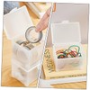 TEHAUX 2Pcs Small Plastic Card Storage Boxes Stackable Desktop Organizers