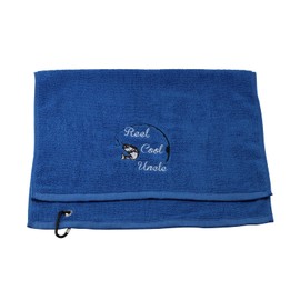 Uncle Fishing Towel Fisherman Gift Reel Cool Uncle Embroidered Towel with Clip (Reel Cool Uncle)