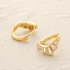MYEARS Women Cartoon Conch Earrings Gold Huggie Hoop Sleeper Cubic