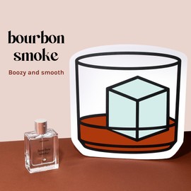 Just Juice Bourbon Smoke - Spicy, Warm Vanilla Perfume for Women and Men - Amber Mini Travel Perfume with Black Pepper, Cedar, Suede - 0.33 oz