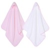 2 x Hooded Baby Towel Soft 100% Cotton Bath Wrap