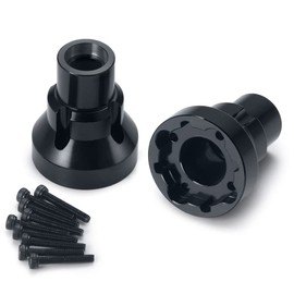 WEFEINO 2Pcs Aluminum Rear Axle Cup Holder Rear Axle Cover Fixed Mount for 1/8 LMT 4S King Sling RC Truck Buggy